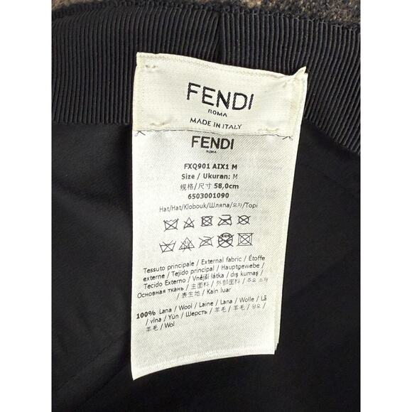 FENDI Inner Zucca Unisex Wool Hat - Picture 7 of 8